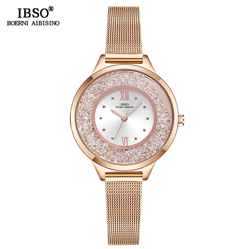 Fresh Watch Women's Student Waterproof Watch Mesh Belt Quartz Fashion Korean Style Women's Ibso