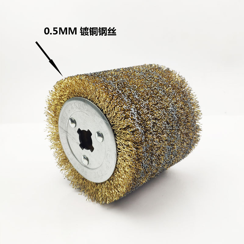 钢丝轮木材木纹还原拉丝轮专用钢丝刷剥漆除锈抛光打磨轮拉丝工具