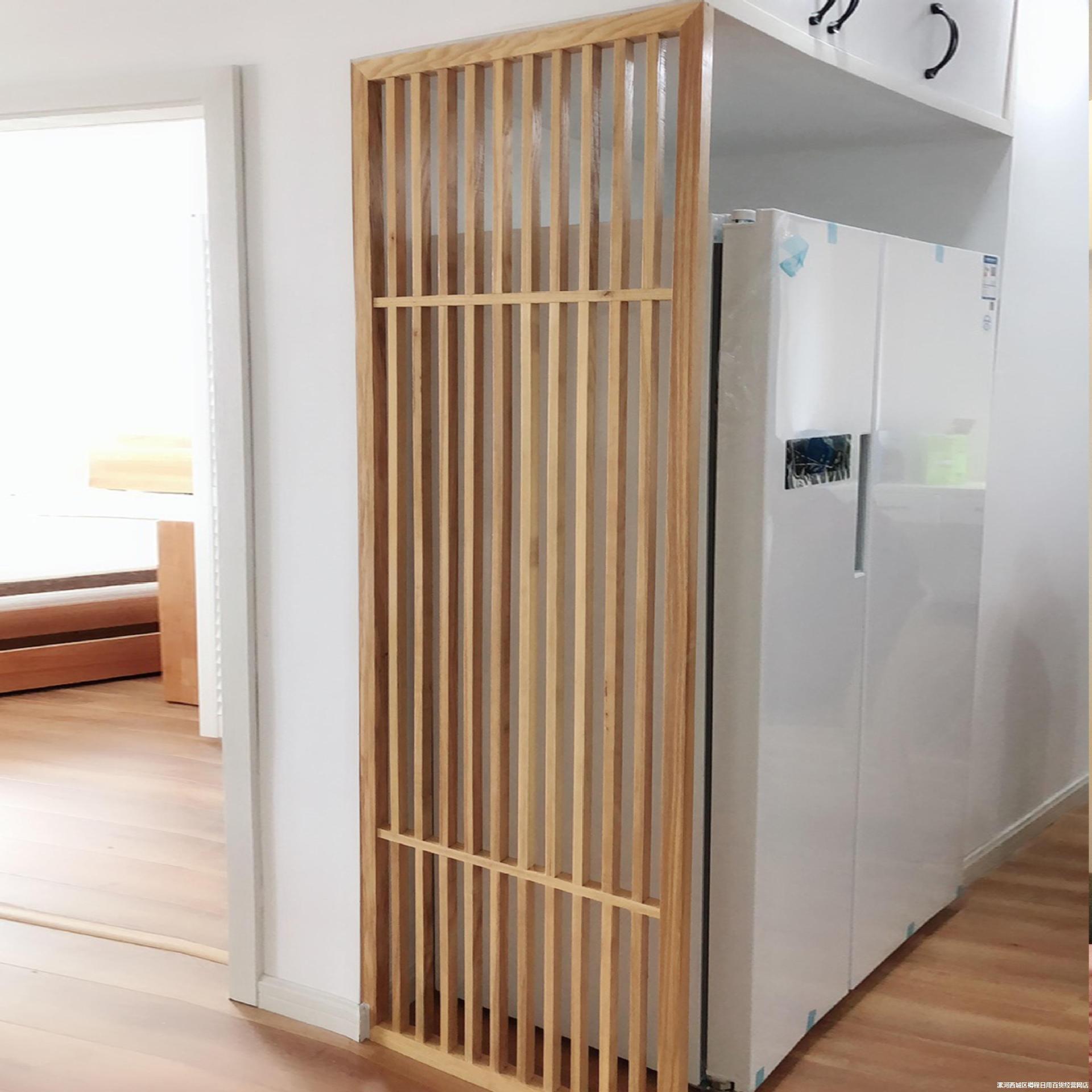 日式屏风入户隔断客厅玄关卧室简约镂空实木竹隔断墙新中式木格栅