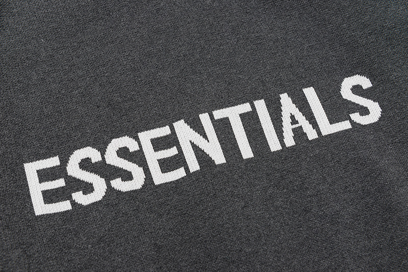 21ss fog essentials复线高街胸前色织字母logo针织圆领卫衣男女
