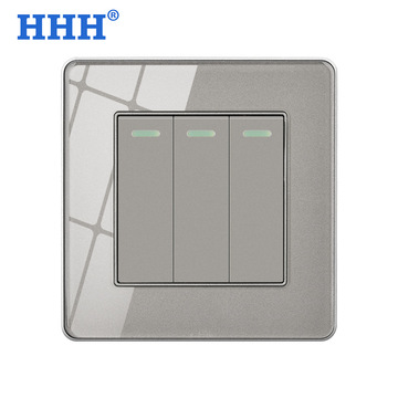 86型墙壁开关面板家用电灯按钮三位三联三开单联三控-阿里巴巴