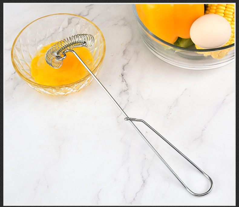 家用不锈钢打蛋器弹簧线圈鸡蛋和面搅拌棒手动打发奶油器烘培工具