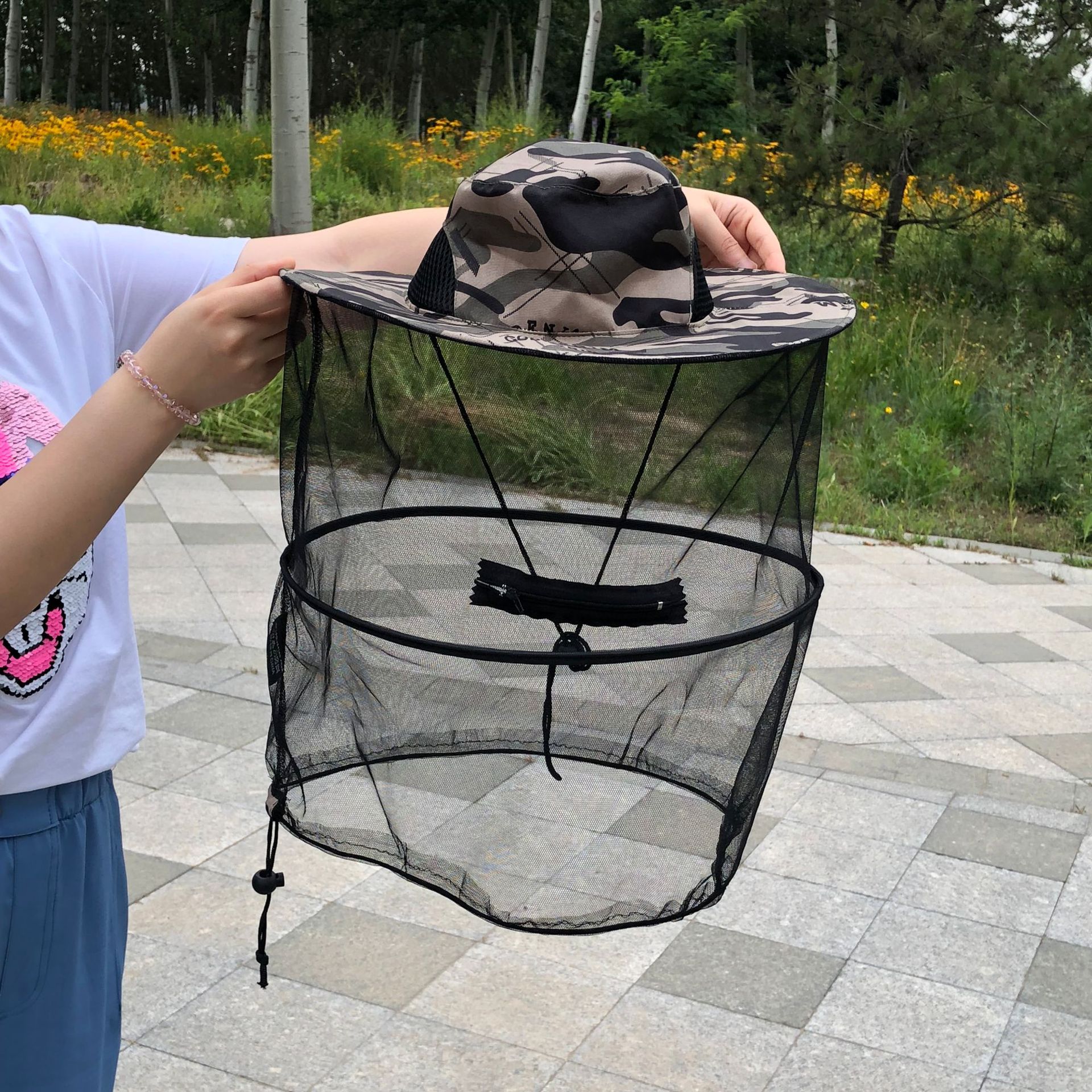 厂家批发夏季防蚊帽 带网子防蚊防虫防晒帽 户外钓鱼遮阳帽