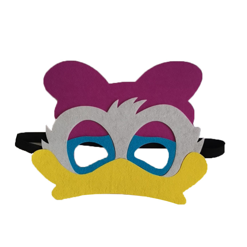米奇唐老鸭毛毡面具万圣节儿童节幼儿园亲子活动道具毛毡眼罩面具