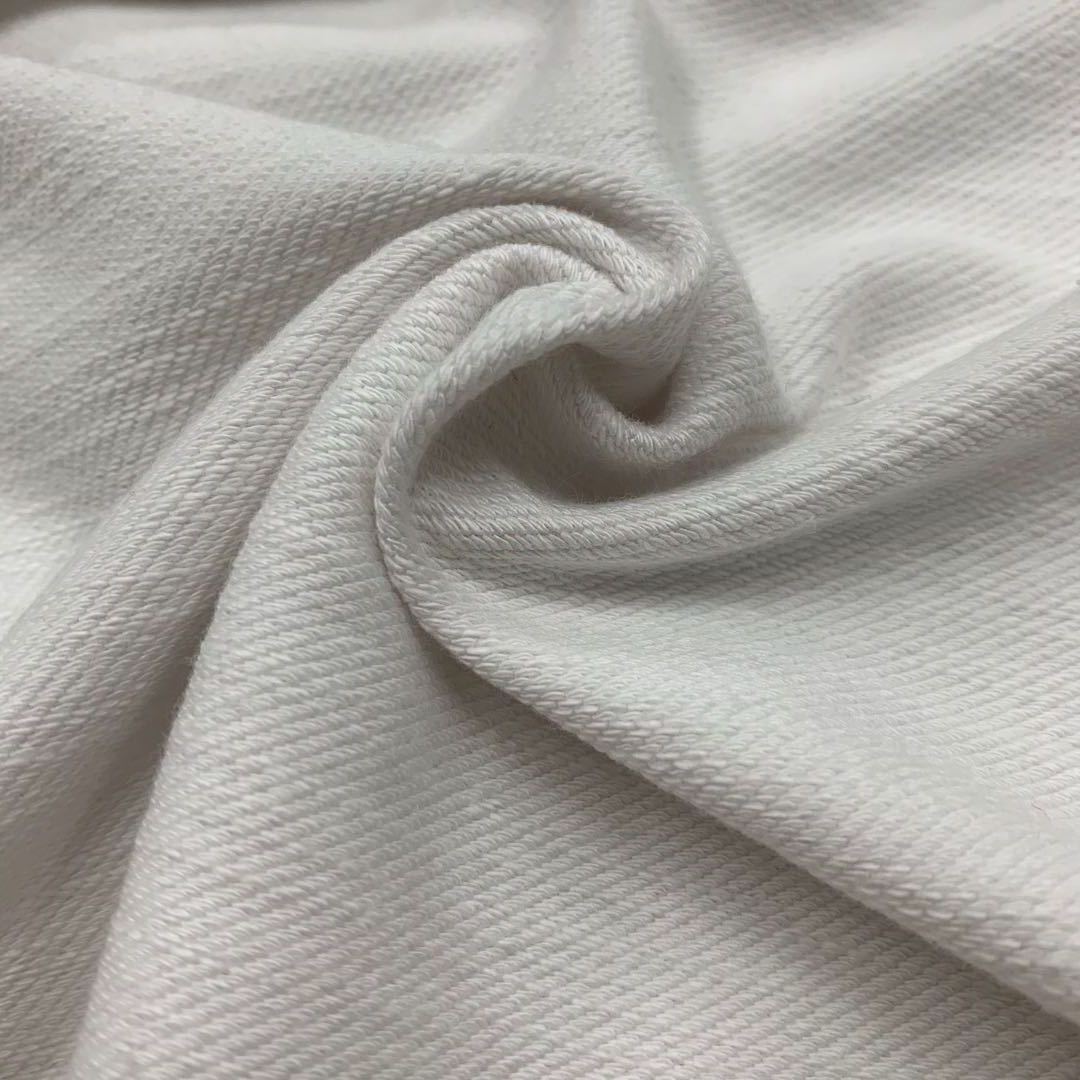 厂家供应 cvc竹节氨纶斜纹小毛圈布 棉涤竹节拉架斜纹小鱼鳞布