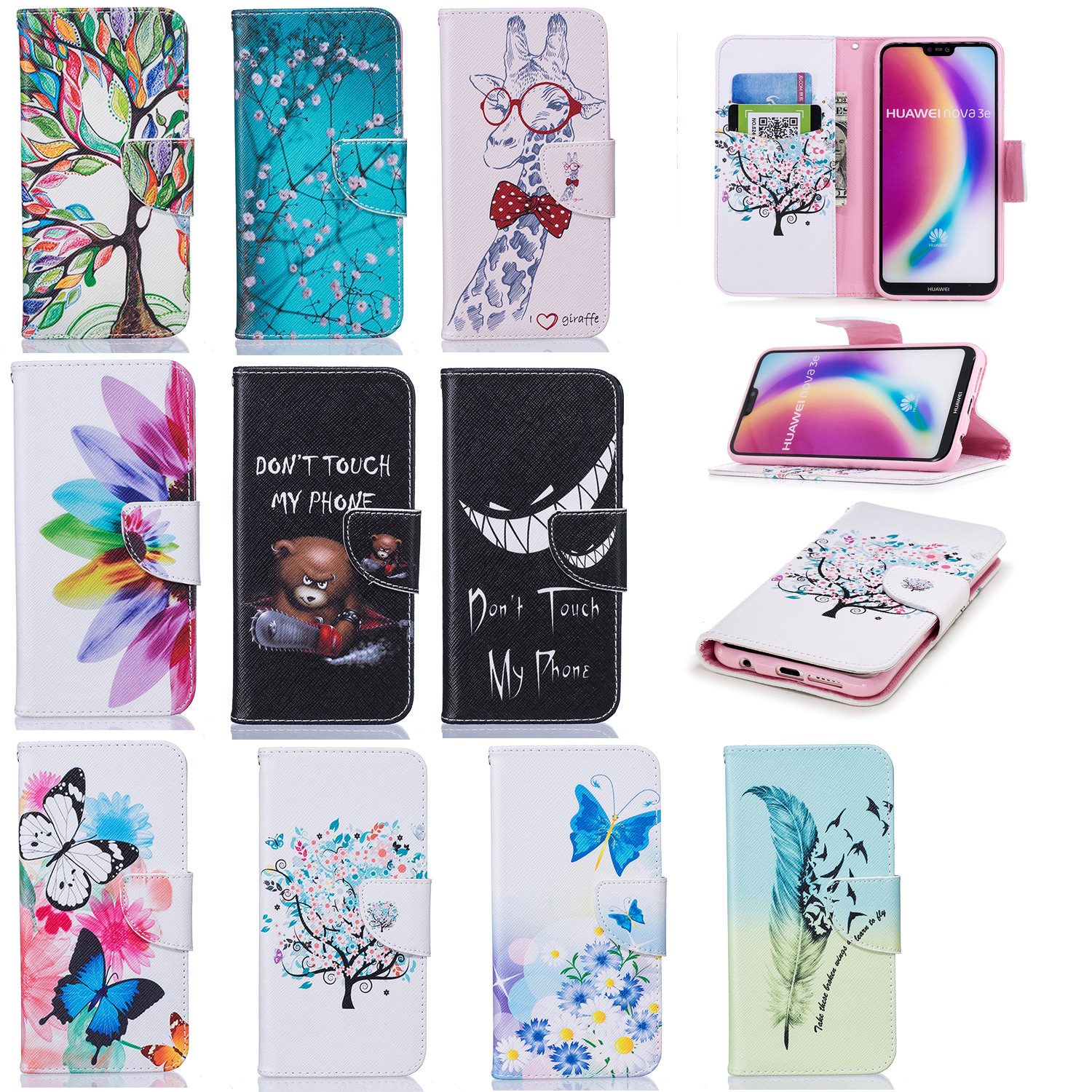 适用于华为y5 2018 华为荣耀7a/y6 2018彩绘皮套 彩绘手机保护套