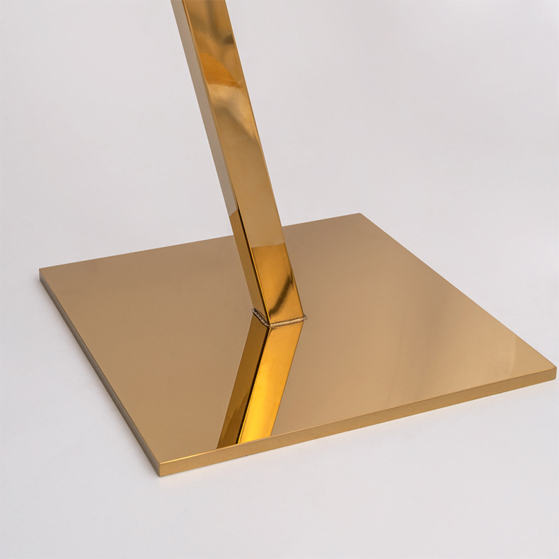 北欧镜面黄钛金挂衣架卧室落地衣帽架可拆装服装店展示架个性制作