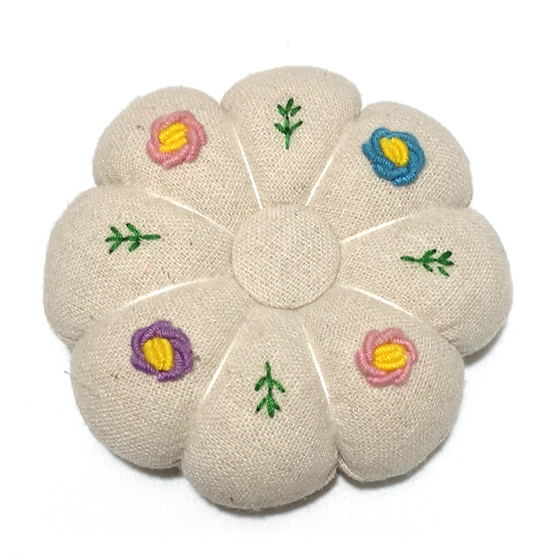 跨境手腕南瓜针插包 小花插针包针扎手工刺绣针垫十字绣工具e378