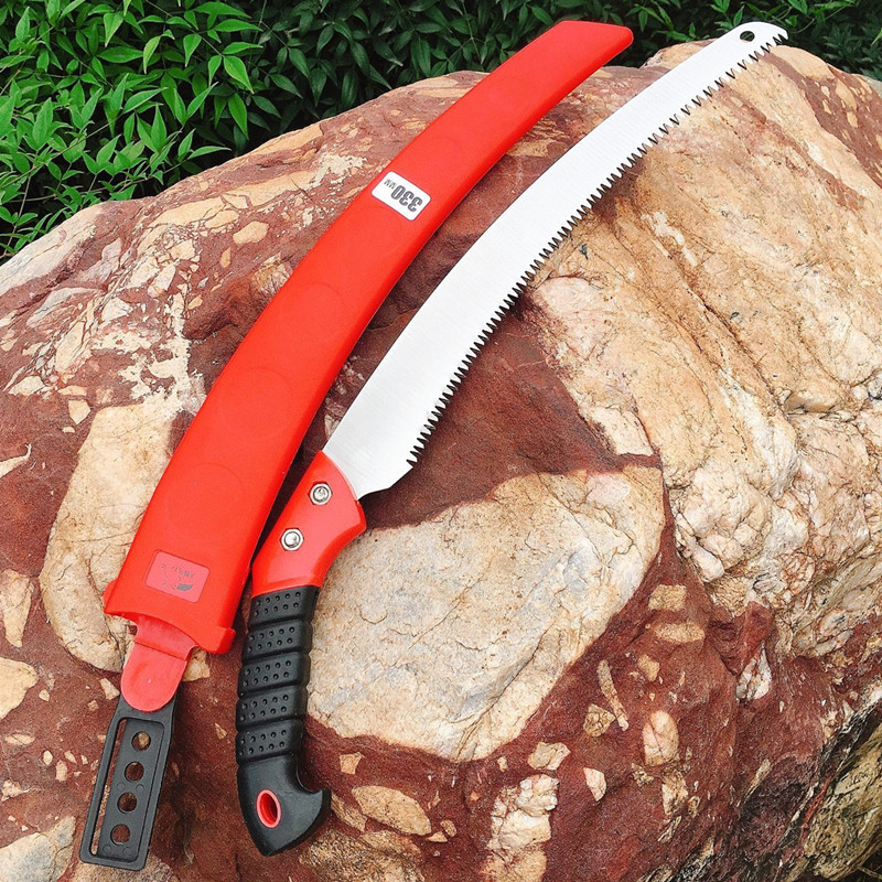 台湾350mm直锯园林工具 手锯 腰锯粗枝锯 手板锯子伐木锯 果树锯