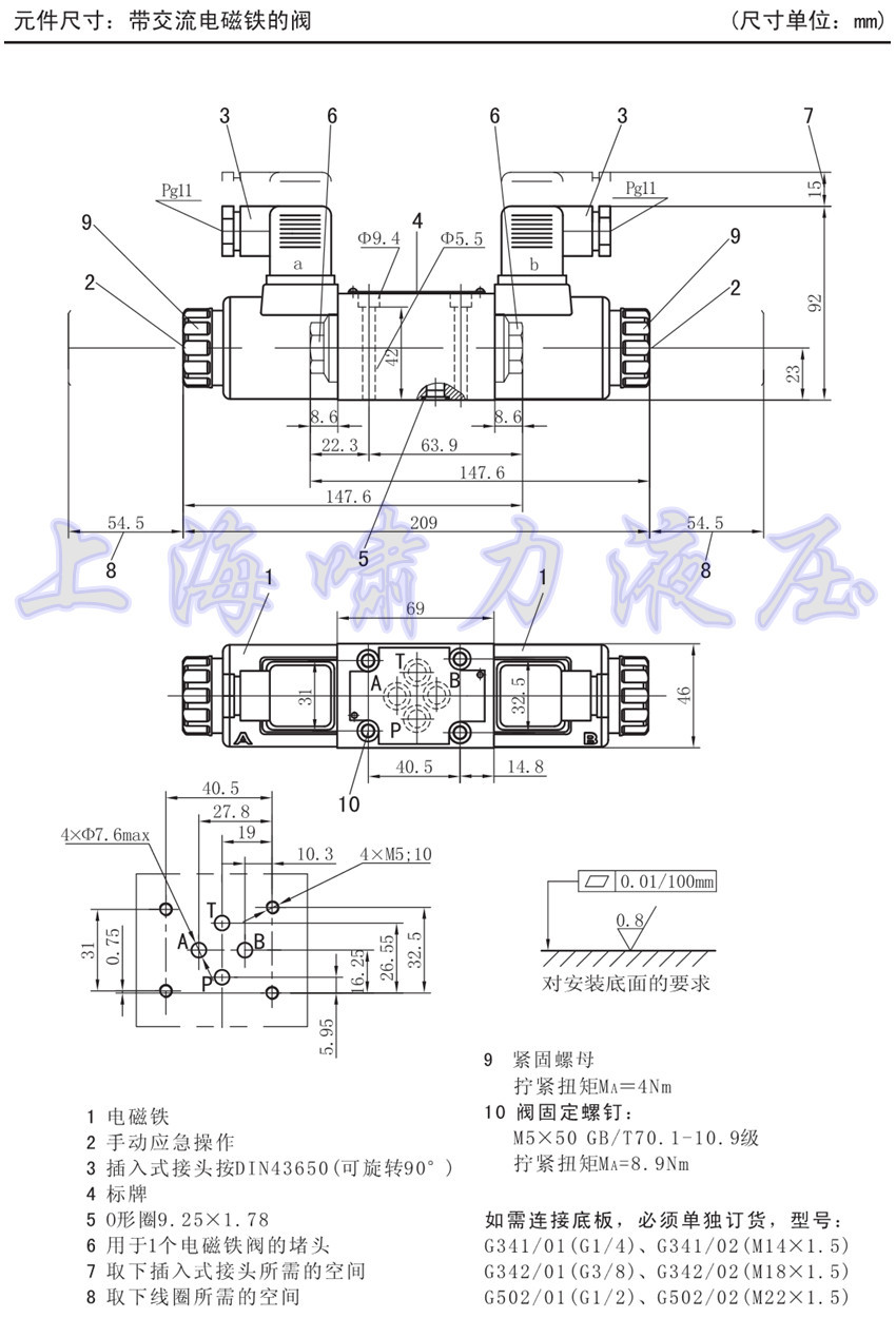 安装尺寸滑阀机能选择工作参数型号说明液压传动的液流换向大多采用
