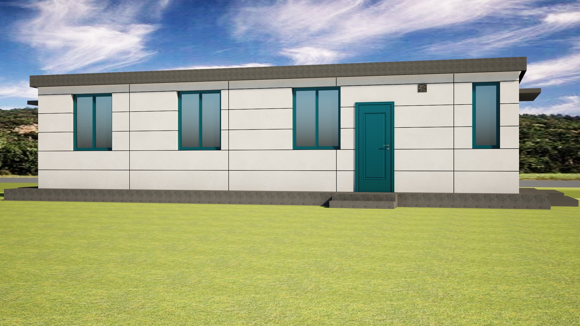 建元厂家直供建防火 防潮 轻钢龙骨集成房 纤维水泥板 水泥活动房