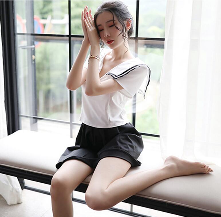 性感情趣学生装内衣制服水手服透明套装诱惑女可爱学院风