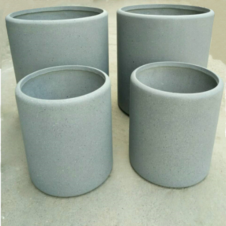 圆口水泥工艺品装饰 家庭装饰亚光镁泥花瓶 多肉吸水花缸外贸出口