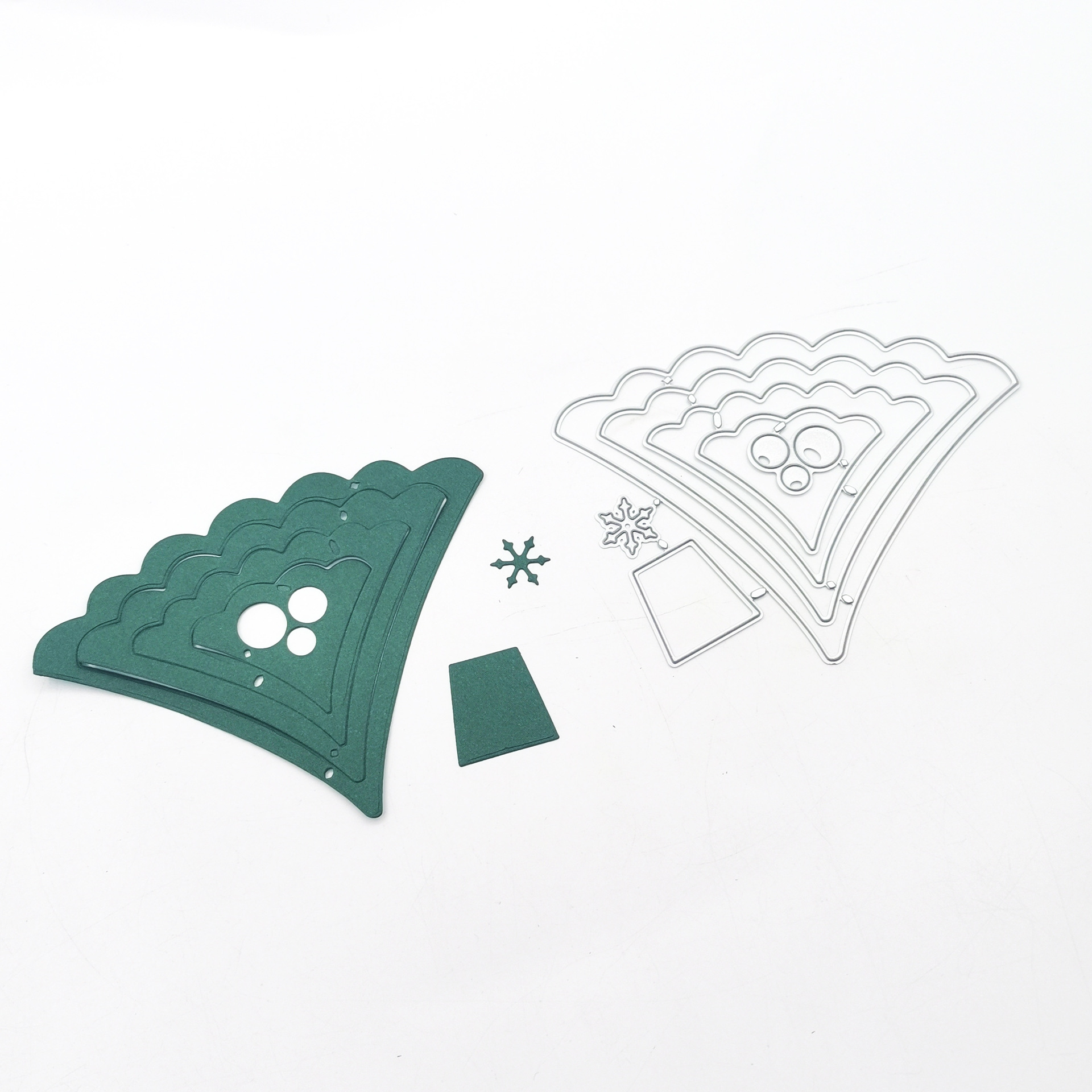 scrapbook diy刀模碳钢刀模刀模印章款压花刀模切割模版圣诞树