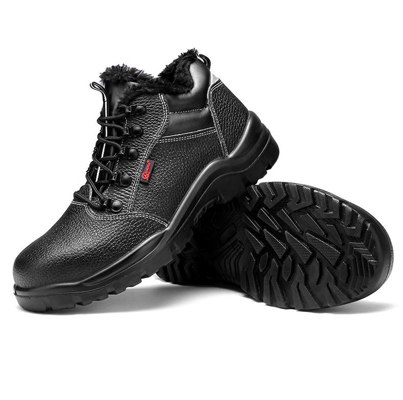 3515强人劳保鞋男牛皮冬季保暖防砸防刺穿工地安全鞋加绒工作棉鞋