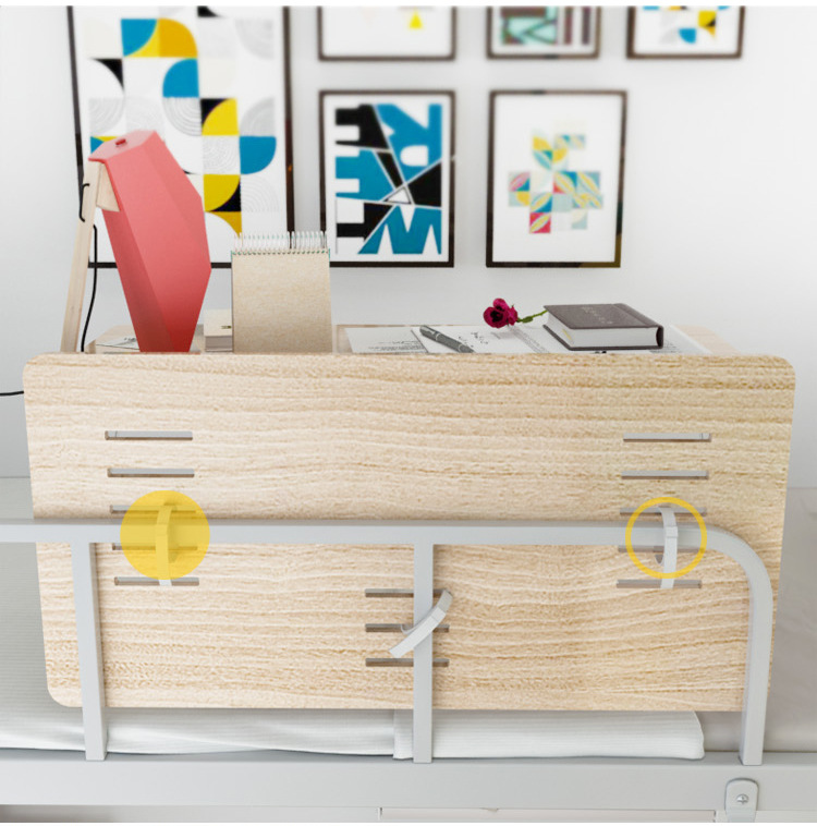 宿舍上铺床边悬空桌简约折叠懒人桌寝室下铺床上用大号电脑桌学生