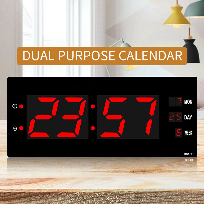 Simple Clock Led Perpetual Calendar Creative Wall Clock Electronic Electronic Alarm Clock Astral Movement Clock Cross-Border E-Commerce Electronic Clock