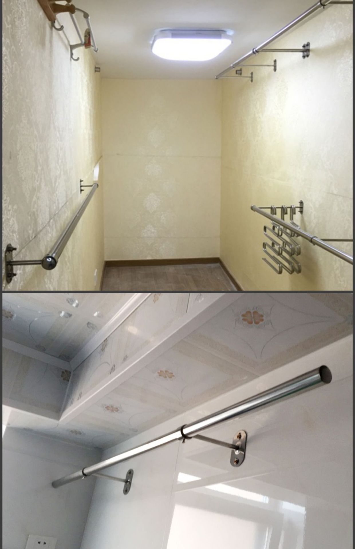 304不锈钢实心吊座阳台晾衣杆吊杆32mm承重好顶装侧装吊通支架