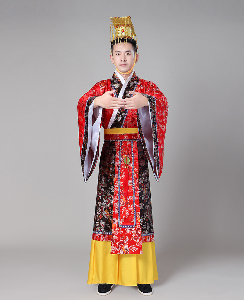 南水岸唐朝皇帝服装古装秦朝汉武帝古代龙袍太子男士古装演出戏服