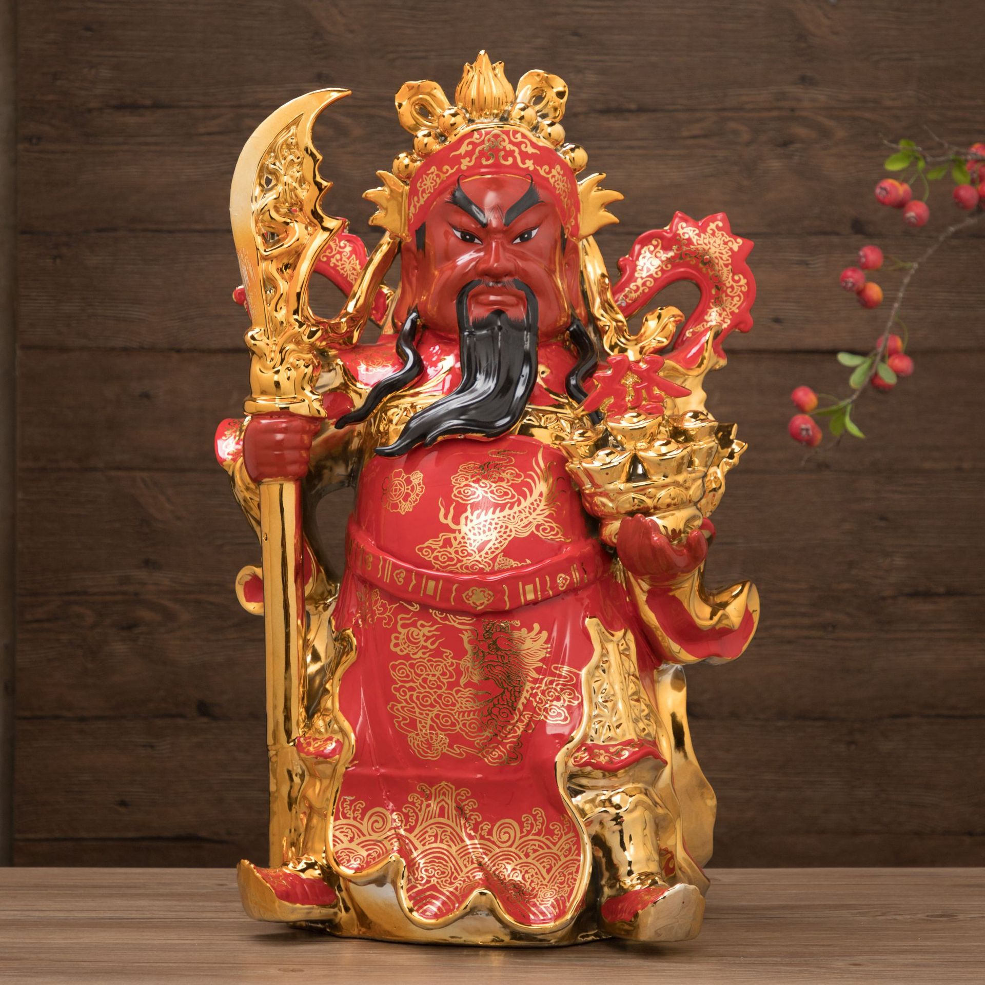 陶瓷佛像立刀关公家居供奉店铺开业财神爷