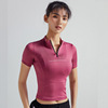 direct deal Quick drying motion jacket Short sleeved leisure time Stand collar sexy Yoga suit run Gym direct deal Quick drying motion jacket Short sleeved leisure time Stand collar sexy Yoga suit run Gym