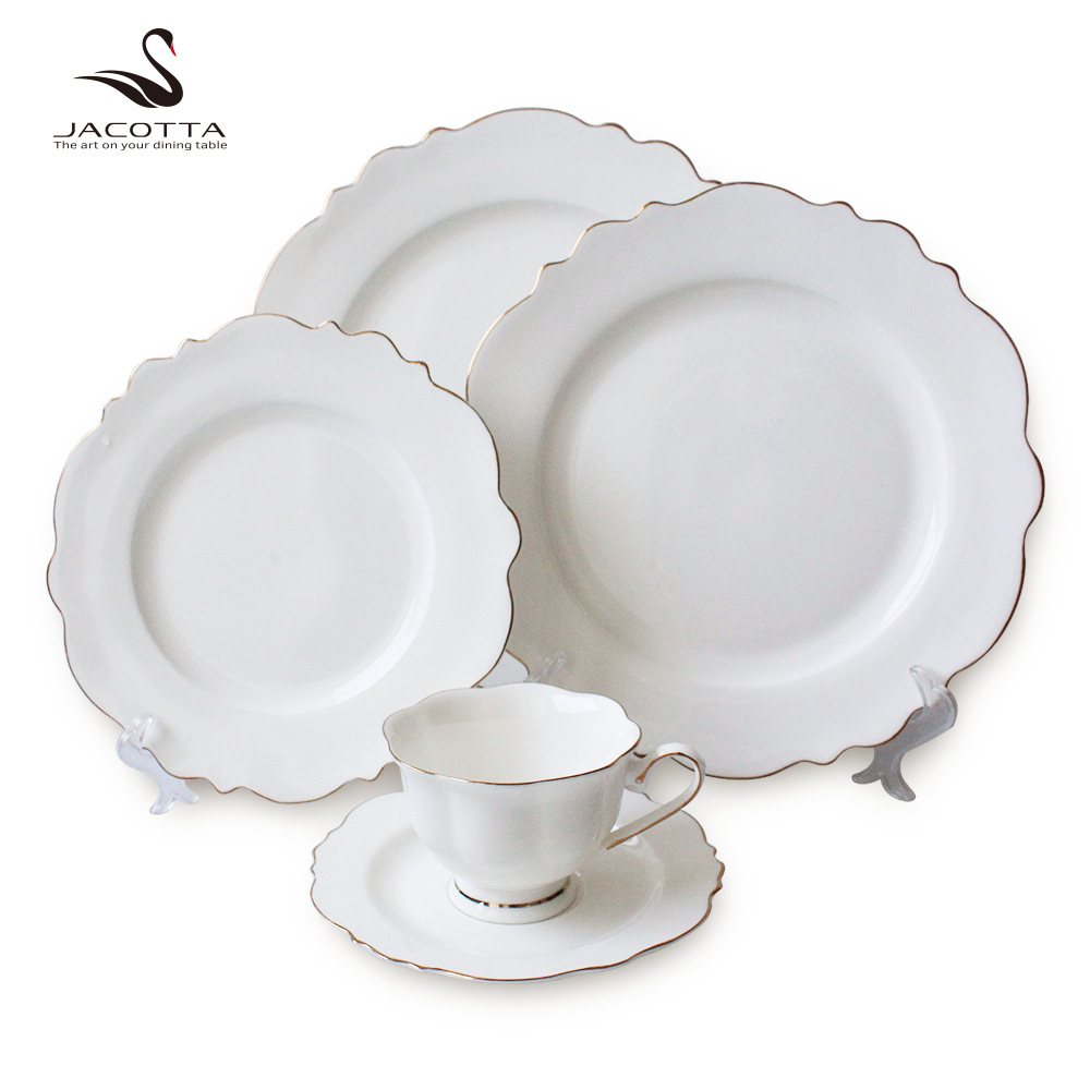 欧式简约西餐盘 婚宴酒店骨质瓷餐盘甜点盘外贸陶瓷盘