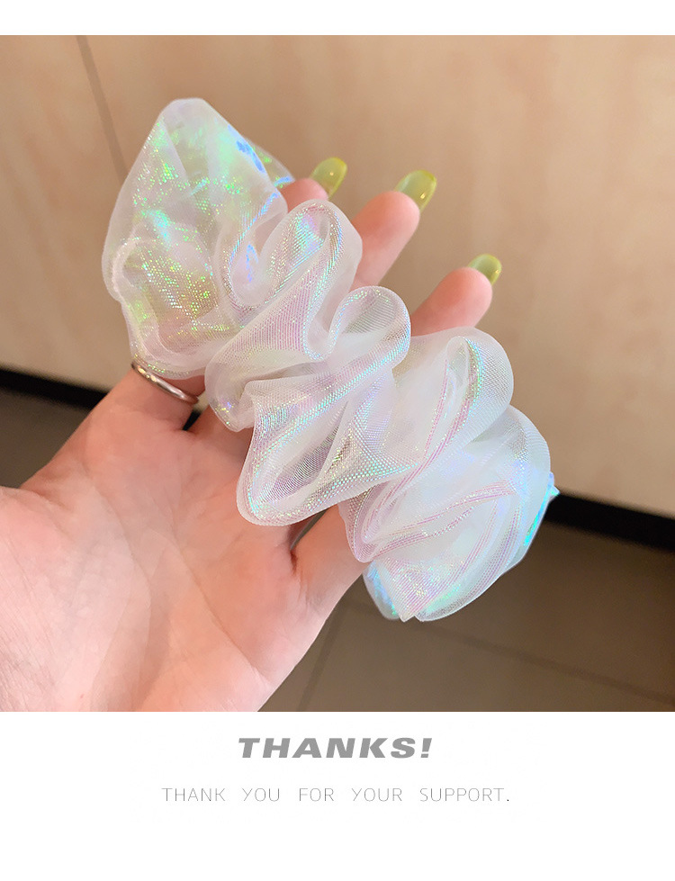 温柔白色猪大肠发圈ins超仙心复古法式韩版丸子头发绳皮筋女批发