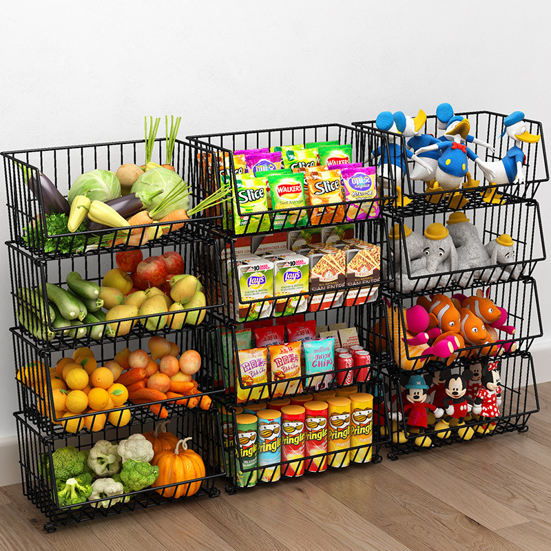 网红零食收纳架落地儿童玩具收纳神器客厅储物置物架零食小推车