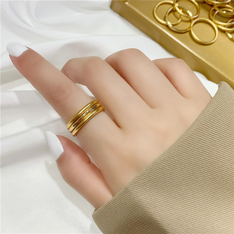 抖音同款三生三世素圈戒指项链古法传承越南沙金黑绳颈链指环情侣