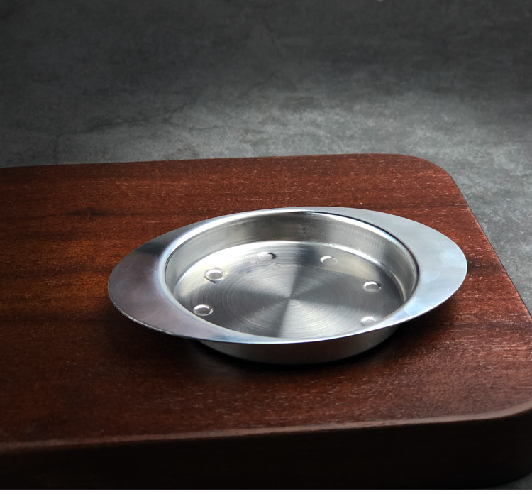 430不锈钢圆形泡茶球接水碟盛水盘调味料小碟子厚料餐厨具创意