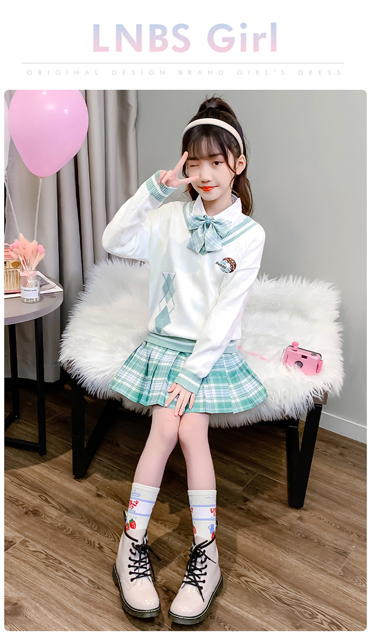女童jk制服裙全套8儿童学院风春秋套装小学生演出服9岁秋冬季日系