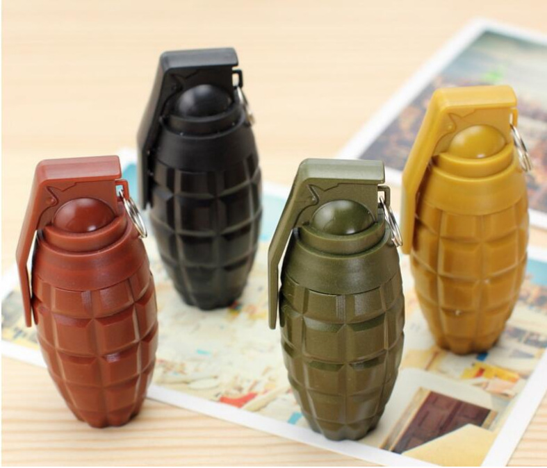 South Korea Creative Stationery Grenade Shape Ballpoint Pen Grenade Telescopic Ballpoint Pen CS Cross Fire Line Neutral Oil Pen