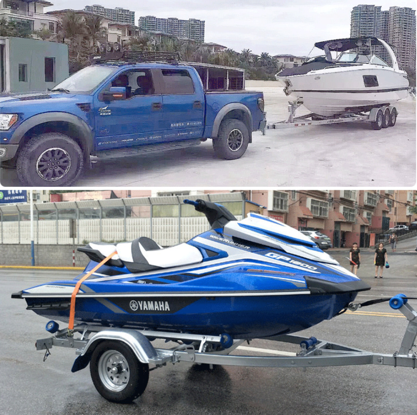 odm橡皮艇摩托艇拖车路亚艇快艇游艇拖车玻璃钢艇拖车多种规格