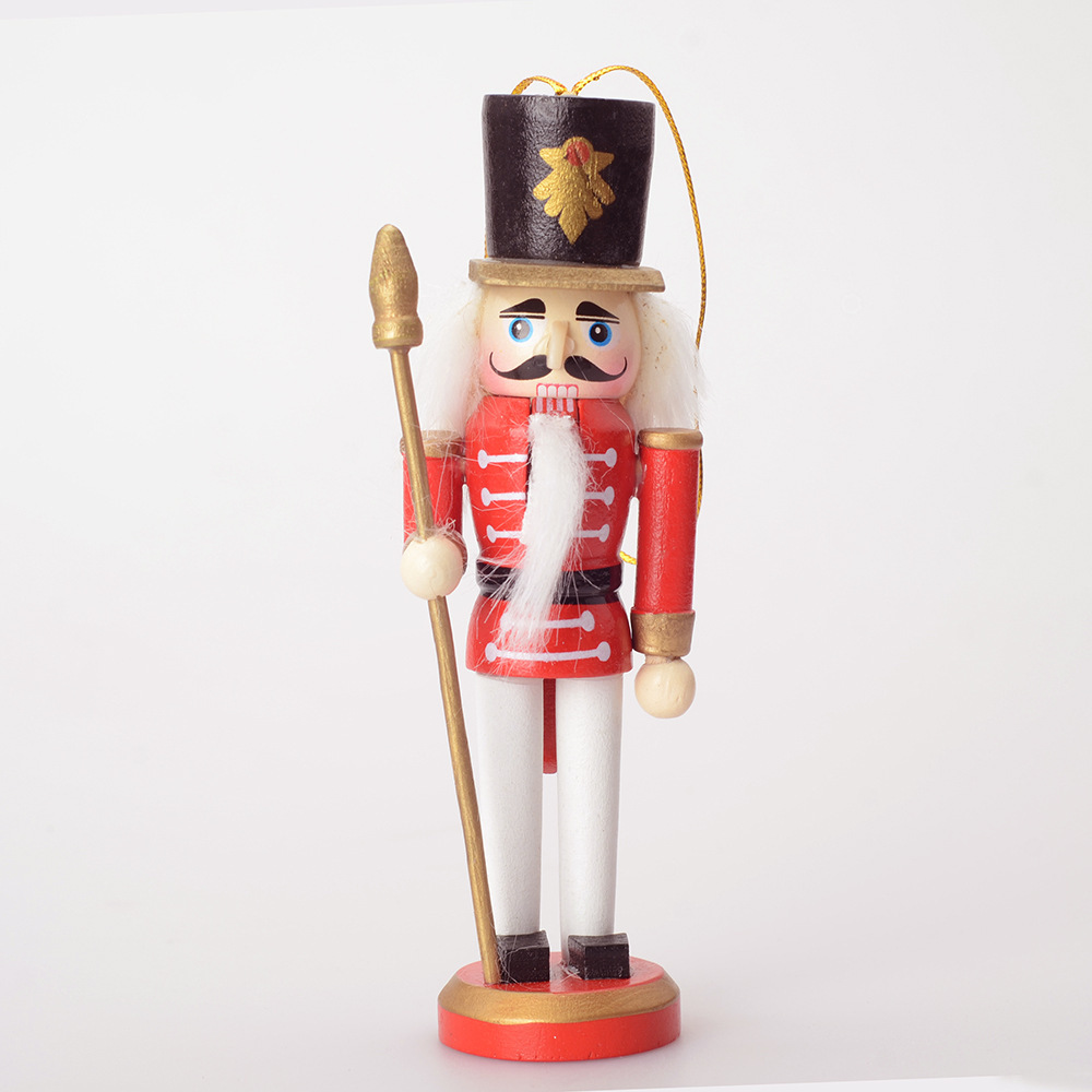 圣诞节装饰品胡桃夹子木偶士兵13cm儿童节日礼物木质锡兵桌面摆件