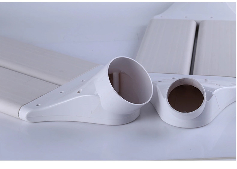 室内新风系统过梁器pvc管道变径连接免打孔横梁扁管过渡器