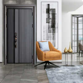 弘瑞甲级铸铝门进户型防盗安全门厂家直销仿红木门金属门铁门