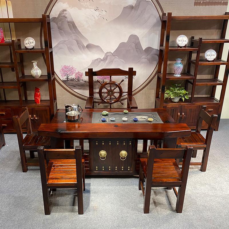 茶桌茶台茶艺桌泡茶图片