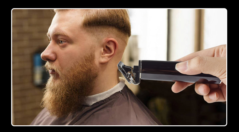 亚马逊新款t5数显油头理发器雕刻修边发廊电推剪usb充电复古推子