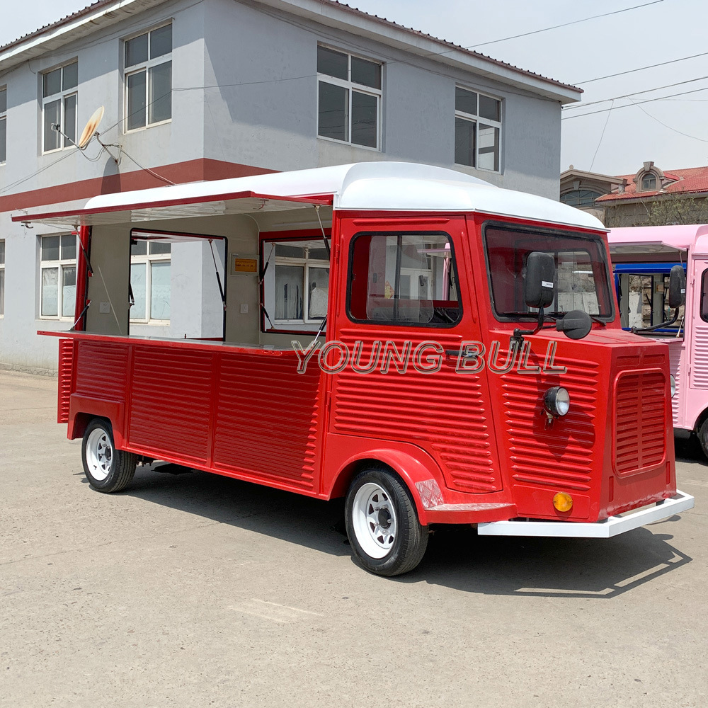 户外移动售卖车大型复古餐车 景区冰淇淋移动售卖店车