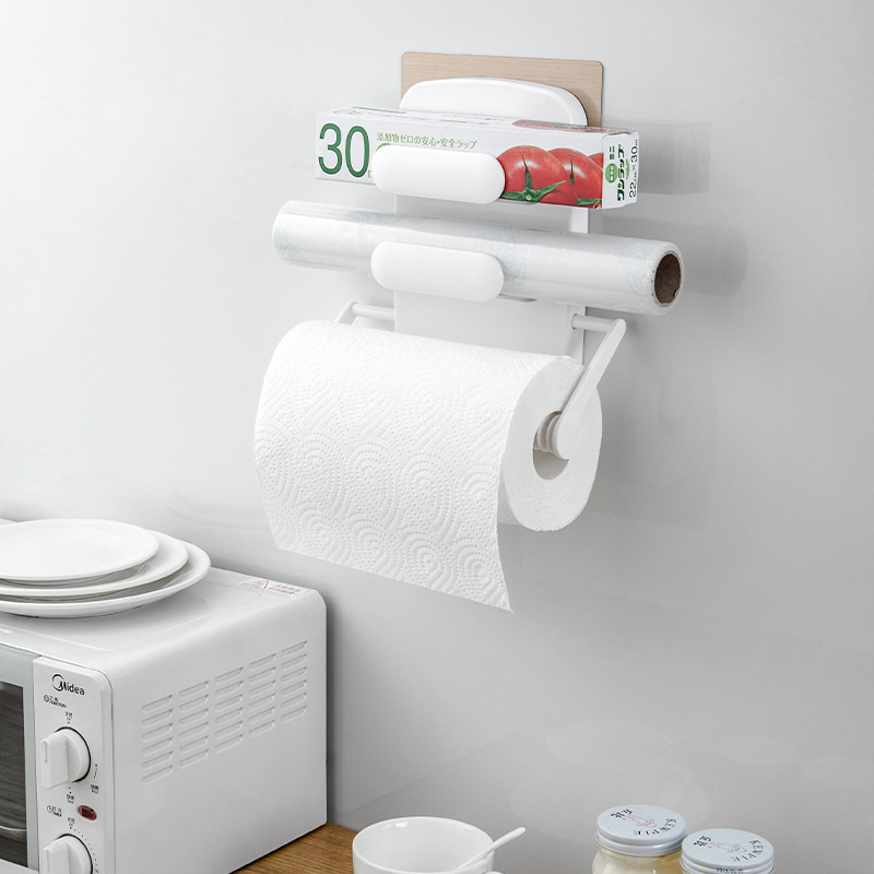 Supply Plastic Wrap Punch Free Storage Rack Freshness Protection