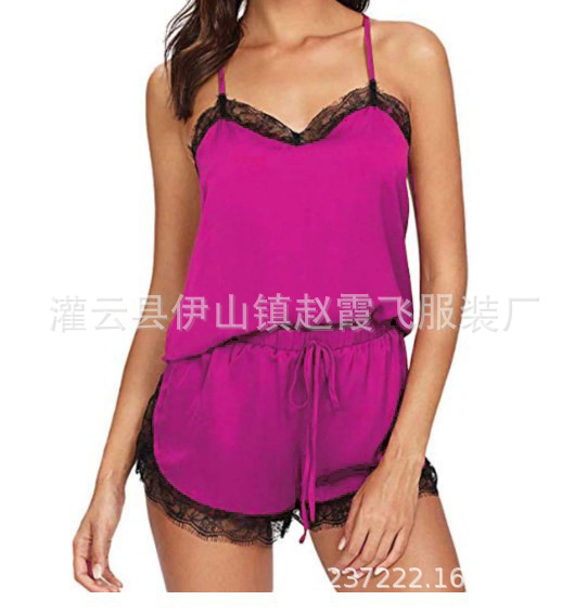 2021 New European and American Amazon Sexy Lingerie Summer Home Pajamas Manufacturer Sexy Lingerie Factory Wholesale