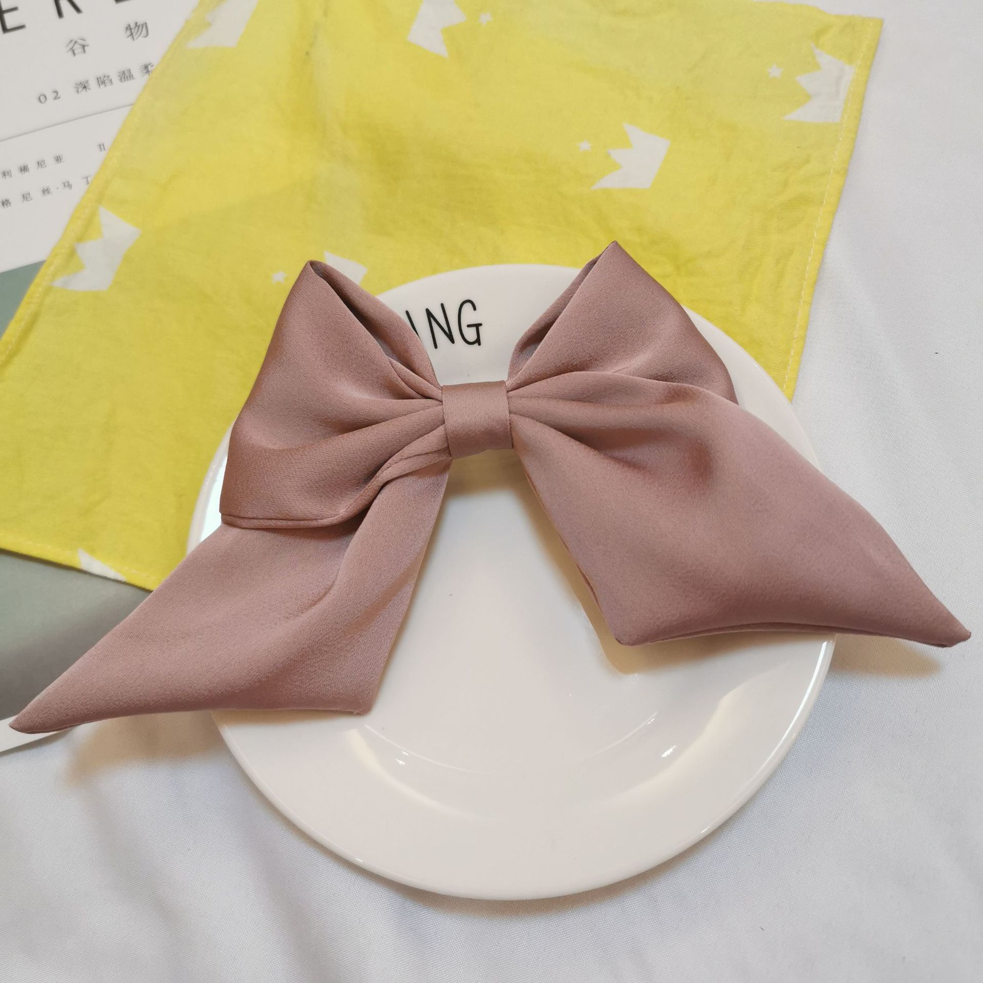 大蝴蝶结发夹新款简约侧边夹韩版少女甜美百搭刘海夹发夹