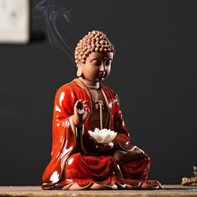 新中式陶瓷释迦牟尼佛祖摆件大日如来佛佛像家居镇宅工艺品