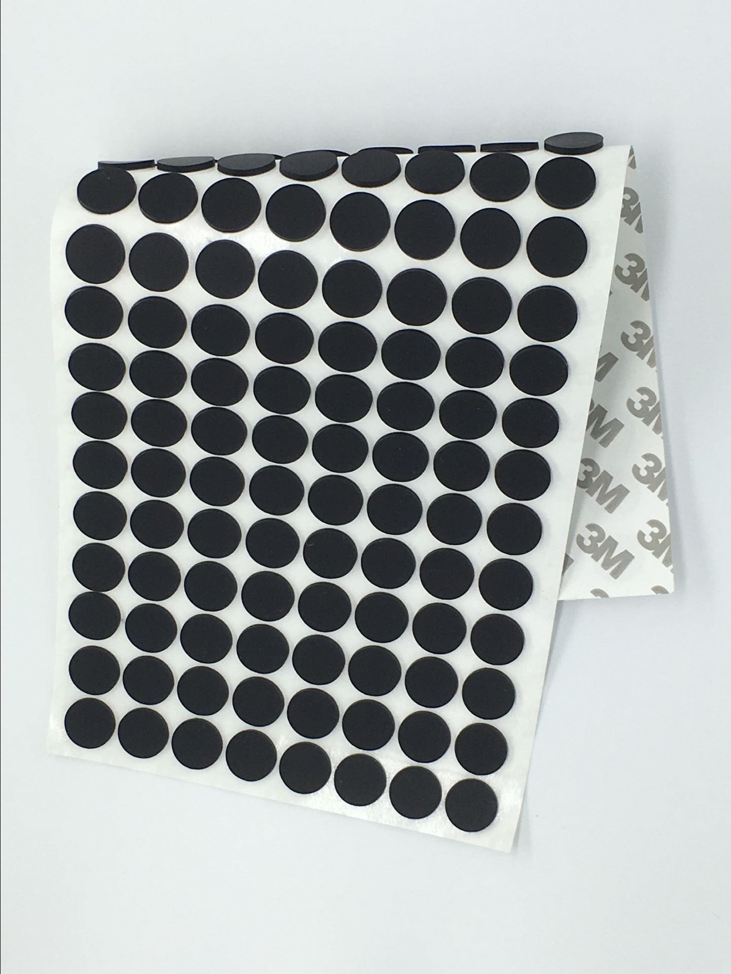 黑色自粘空气炸锅硅胶垫直径圆形12毫米磨砂防滑脚垫防震垫2mm厚