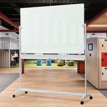 磁性钢化玻璃白板支架式移动培训会议留言板办公记事板公告栏手写