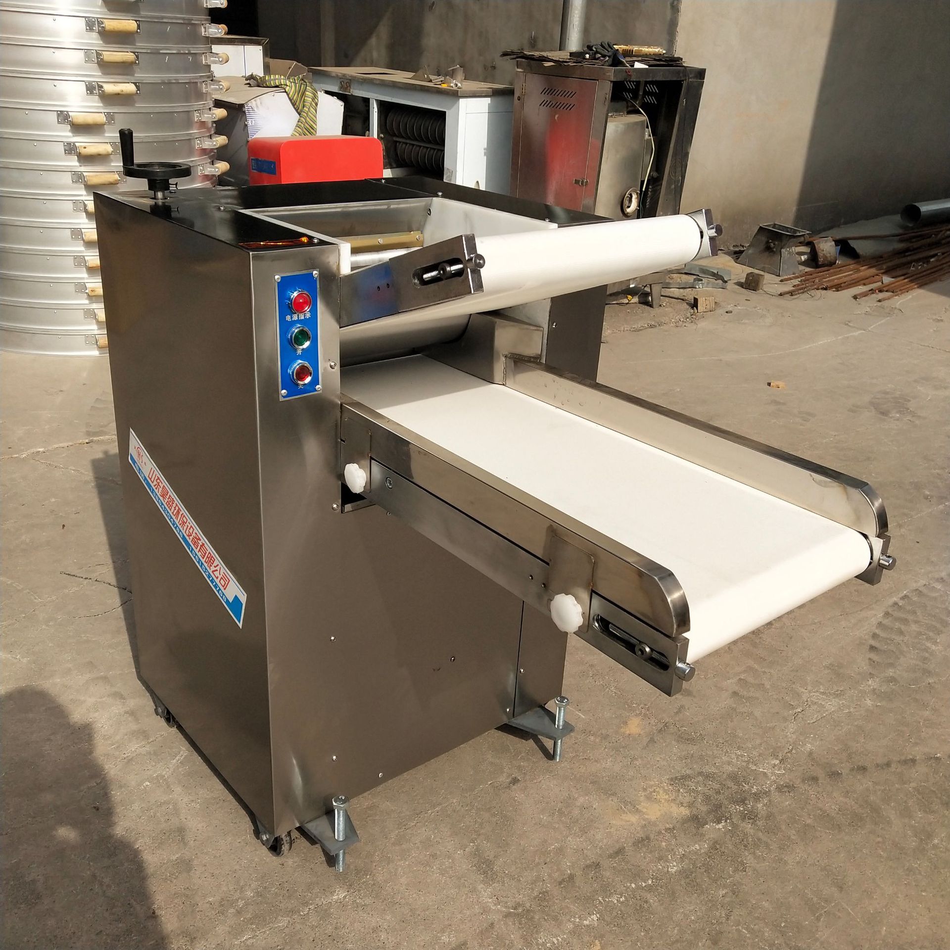 商用350揉面机 不锈钢全自动压面机 连续压面卷子皮机