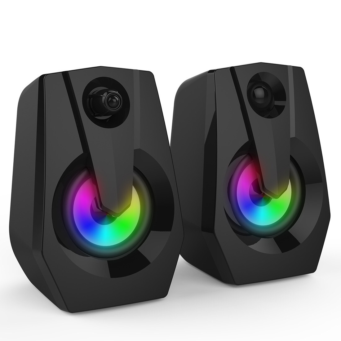smalody 9015led炫彩双喇叭多媒体电脑音箱低音立体声音响