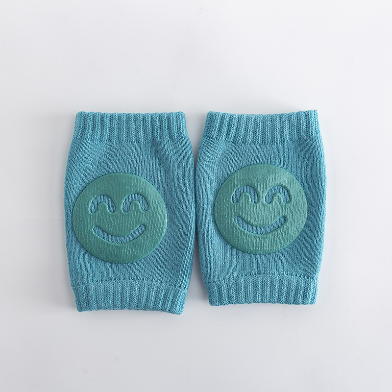 2022 Summer Terry Baby Foot Sock Elbow Pad Toddler Crawling Knee Pad Baby Child Knee Pad Smiley Face Knee Pad