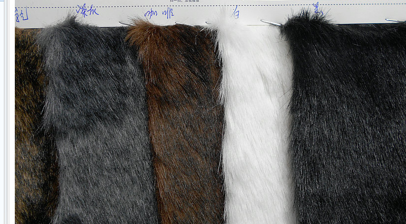 腈纶人造长毛绒双色毛染尖仿狐狸毛长毛绒仿兔毛皮草鞋材服装面料