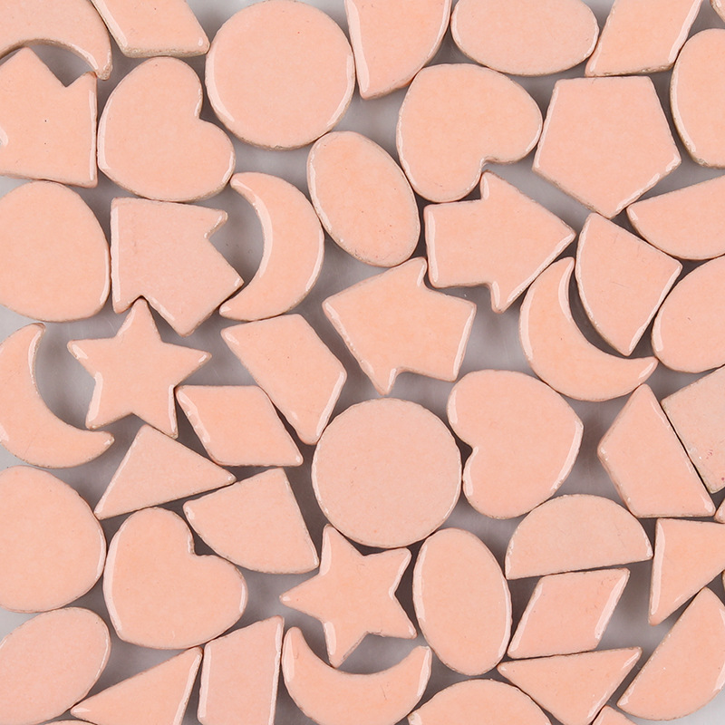 100克袋装2厘米异形大号星星月亮爱心陶瓷马赛克镶嵌儿童创意手工